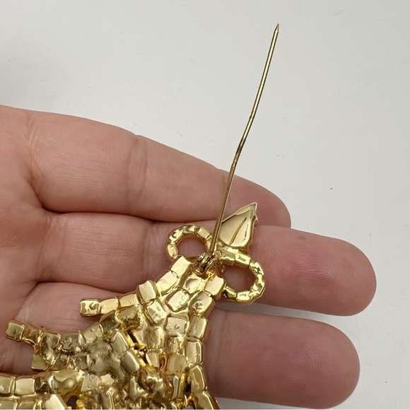 Vintage RARE Kirks Folly Rhinestone Crystal Christmas Tree Brooch - Picture 8 of 9